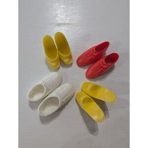 Vintage Barbie Doll Pilgrim Shoe Lot Assorted Colors 4 High Heels‎ Sneakers